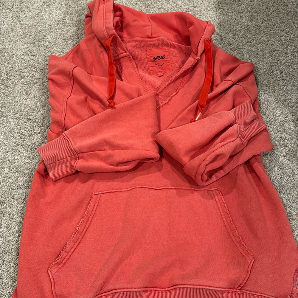 Aerie coral hoodie
